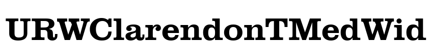 URWClarendonTMedWid Font Image