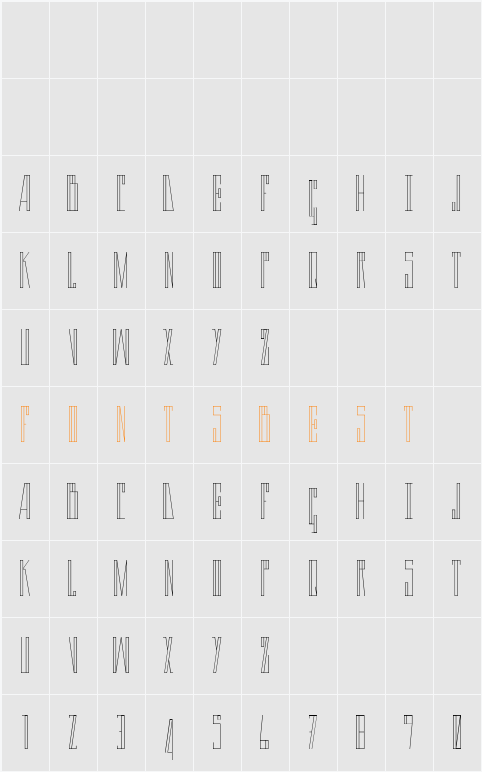 LIONE Character Map