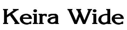 Keira Wide Font Image