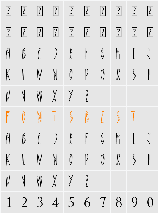 Standing Tall Character Map