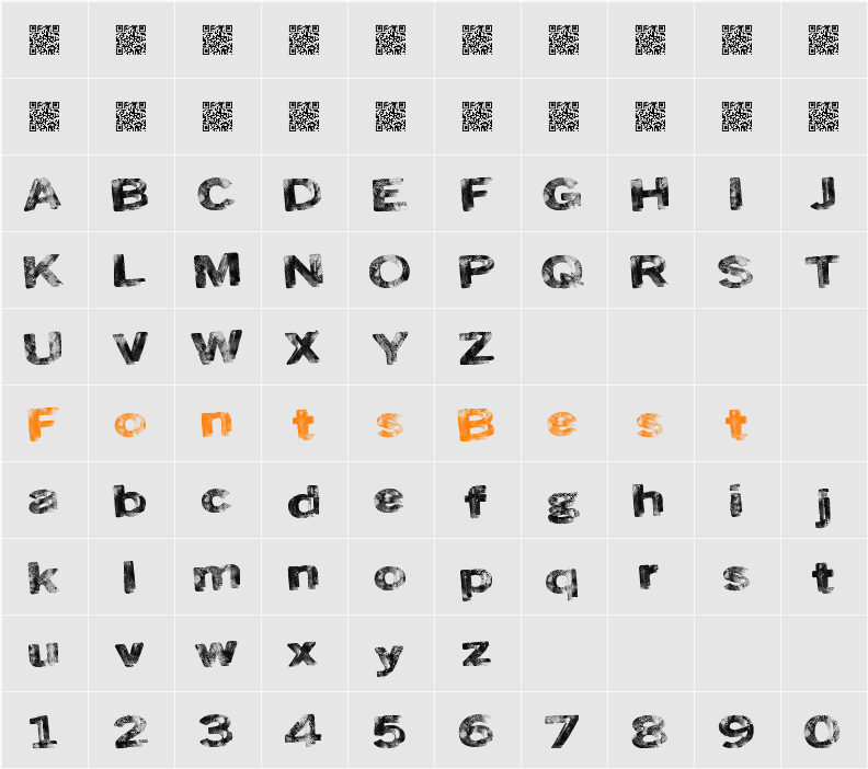 RoadSkin Character Map