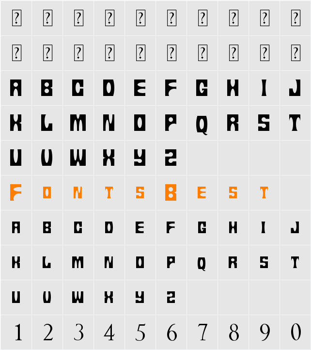 tups13 Character Map