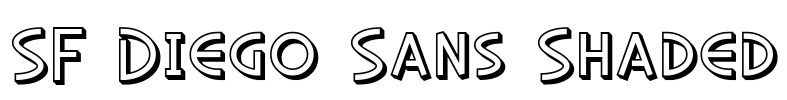 SF Diego Sans Shaded Font Image
