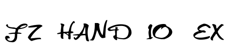 FZ HAND 10 EX Font Image