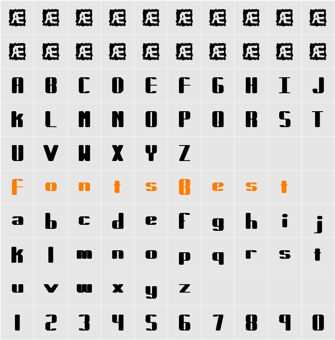 Forcible BRK Character Map