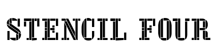 Stencil Four Font Image