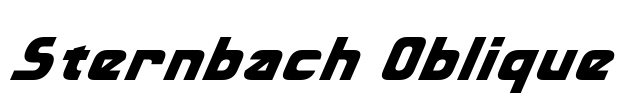 Sternbach Oblique Font Image