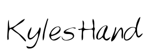 KylesHand Font Image