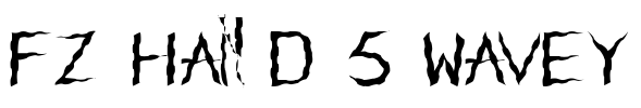 FZ HAND 5 WAVEY Font Image