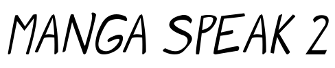 Manga speak 2 Font Image