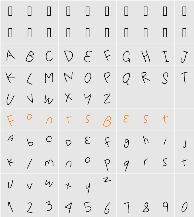 Happy Day Character Map