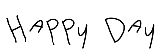 Happy Day Font Image