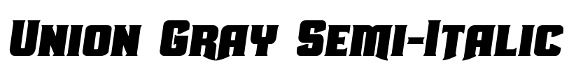 Union Gray Semi-Italic Font Image