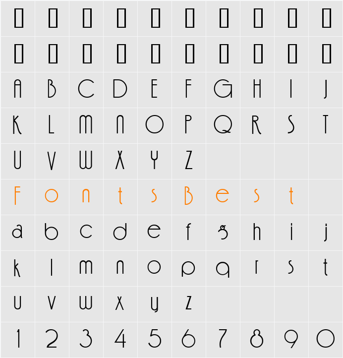 487-CAI978 Character Map