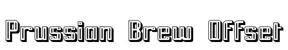 Prussian Brew Offset Font Image