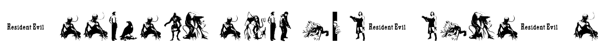 resident evil characters Font Image
