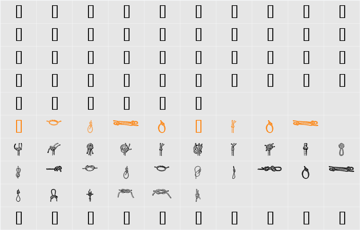 knots Character Map
