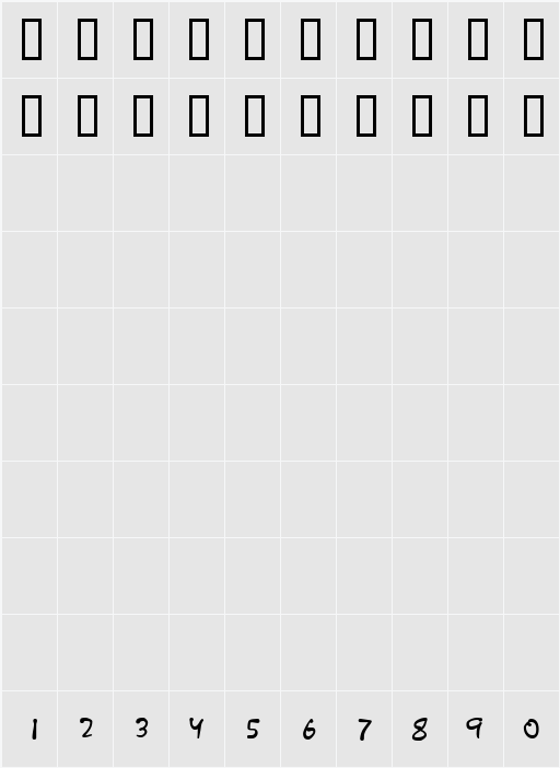 Hofesh Character Map