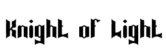 Knight of Light Font Image