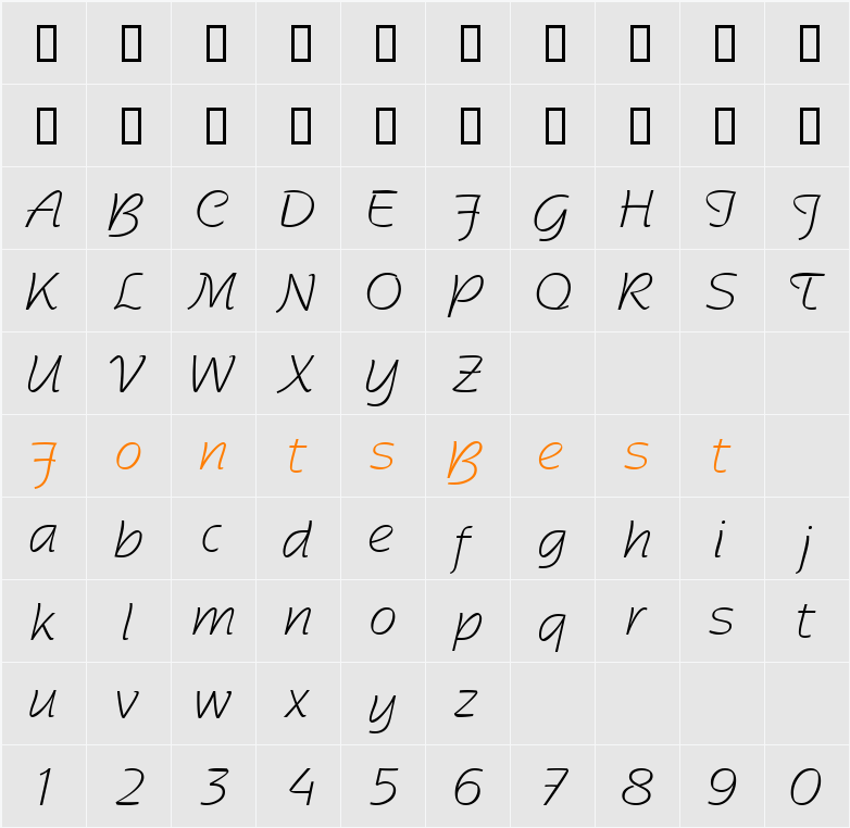 RossonLightSSK Character Map