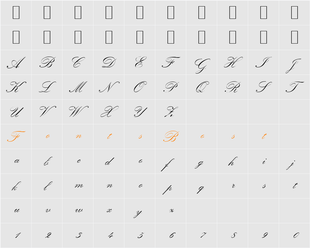 KremlinScriptOne Character Map