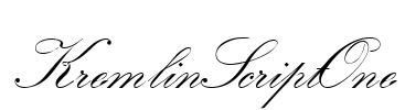 KremlinScriptOne Font Image