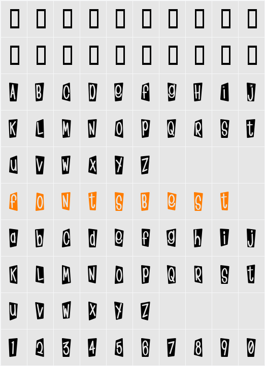 KlinkOMite Character Map