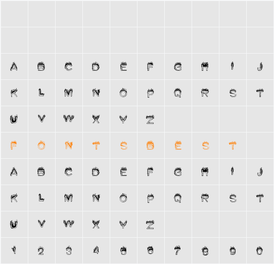 SummerFire Character Map