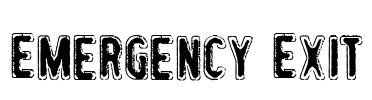 Emergency Exit Font Image