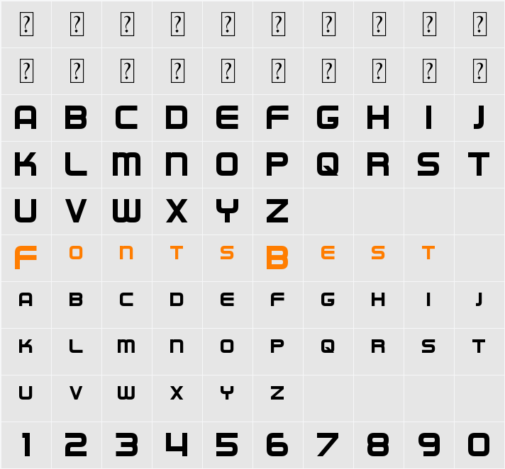 Regen Character Map