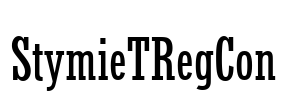 StymieTRegCon Font Image