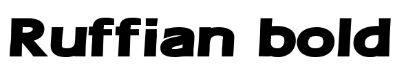Ruffian bold Font Image