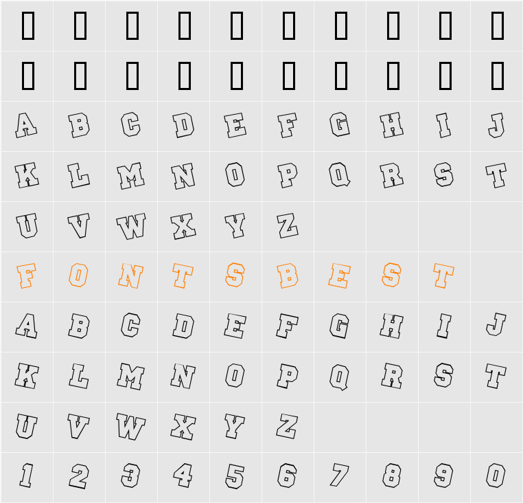 555-CAI978 Character Map