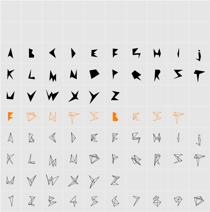 diamond d Character Map