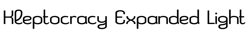 Kleptocracy Expanded Light Font Image