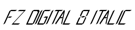 FZ DIGITAL 8 ITALIC Font Image