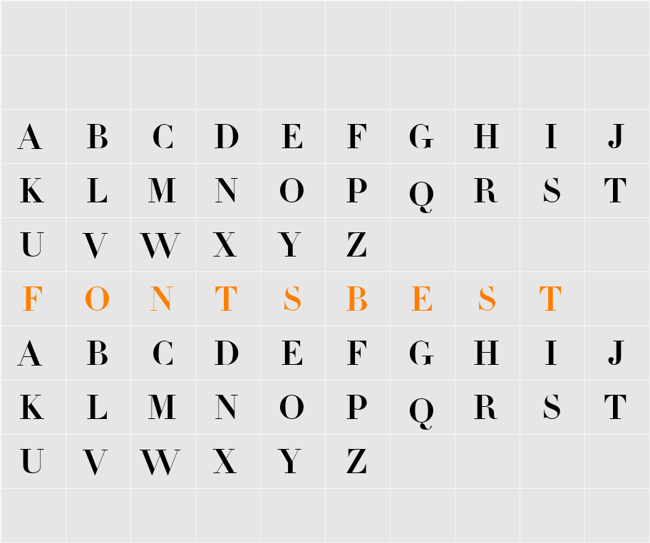 Linotype Didot Character Map