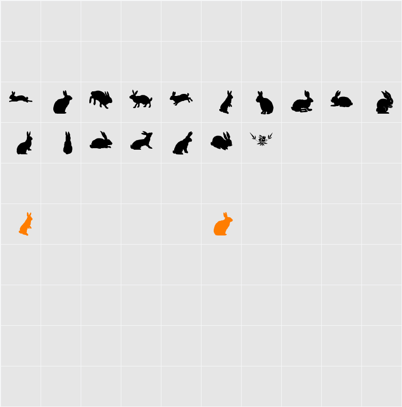 lprabbits1 Character Map