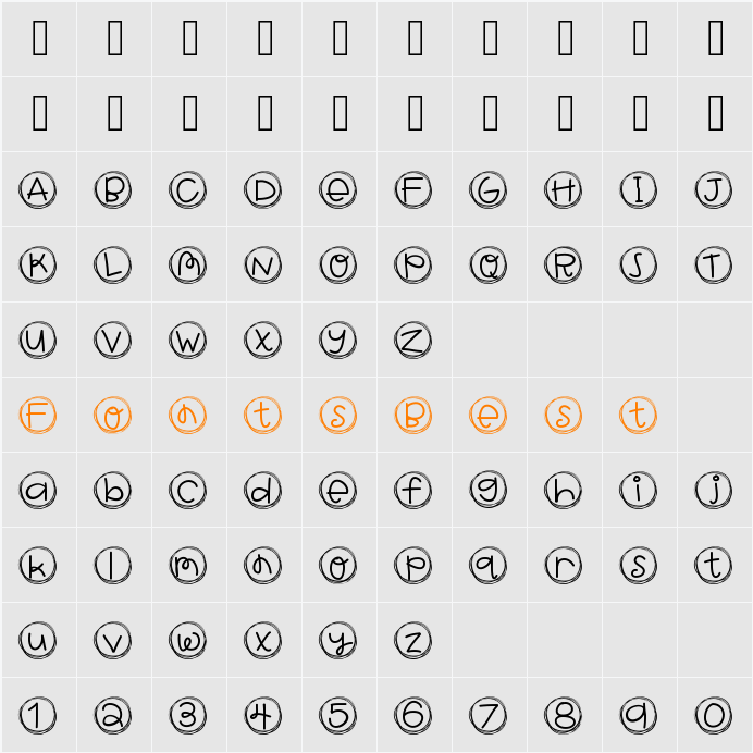 HelloBragTags Character Map