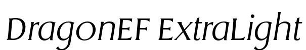 DragonEF ExtraLight Font Image