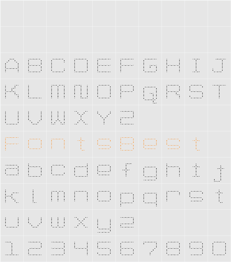 Spot Matrix Character Map