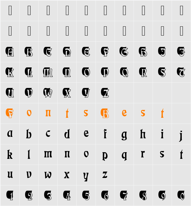 EckmannIniD Character Map