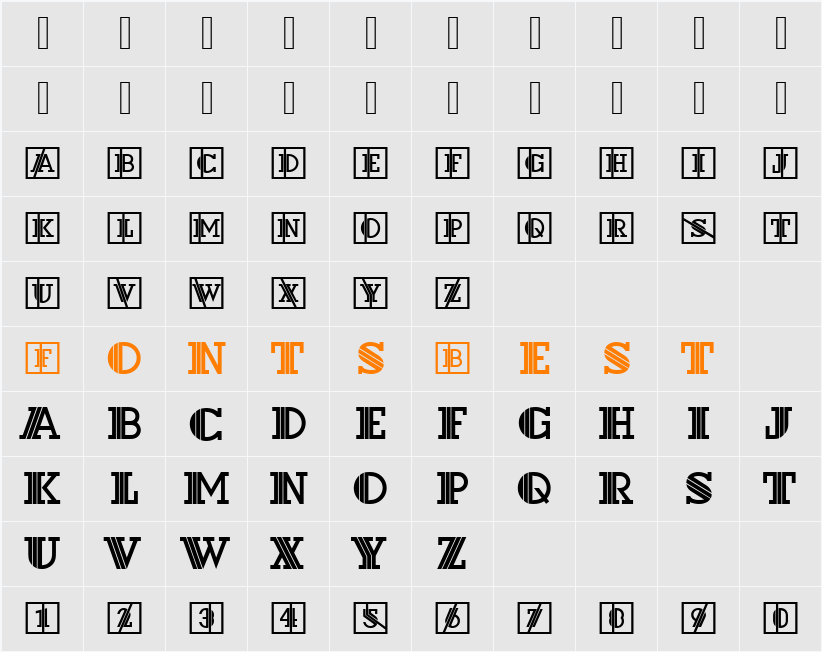 DextorIniD Character Map