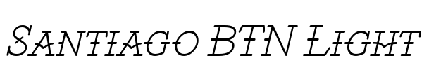 Santiago BTN Light Font Image