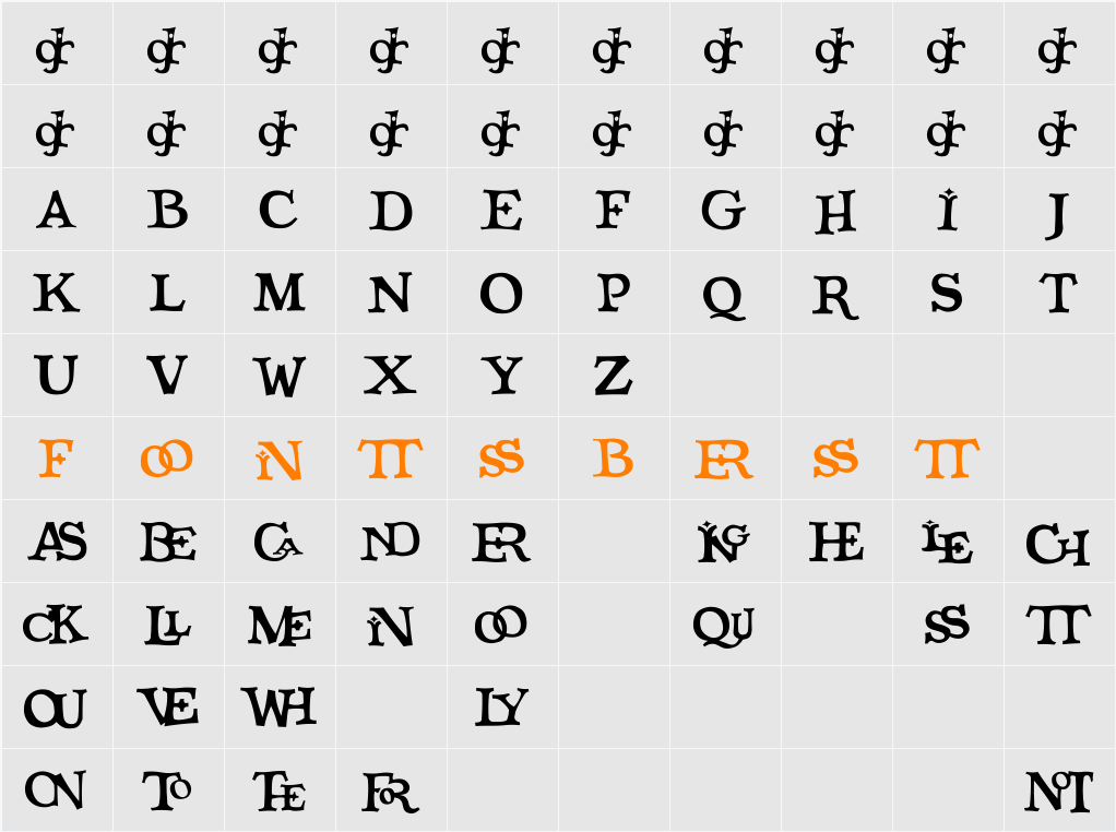 Quicktype Character Map