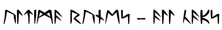 Ultima Runes -- ALL CAPS Font Image
