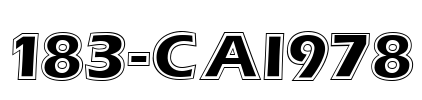 183-CAI978 Font Image