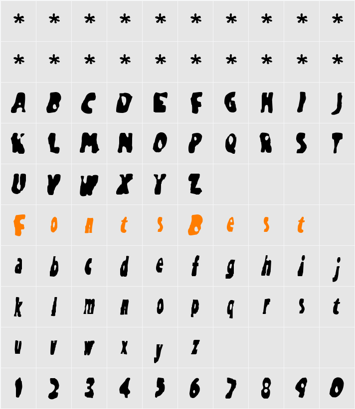 Rorsach Character Map