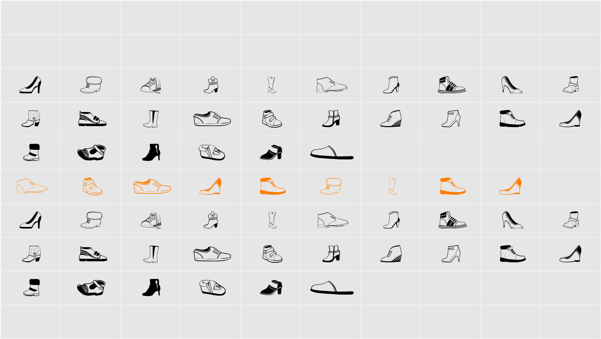 Women And Shoes Character Map