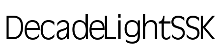 DecadeLightSSK Font Image